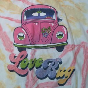Vintage 90s Love Bug Volkswagen Beetle Tie Dye T-Shirt